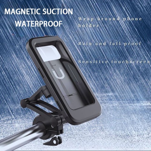 Motorcycle Bike Handlebar Phone Mount Holder Waterproof Case for iPhone Samsung - Picture 5 of 7