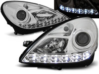 Scheinwerfer Paar FüR Mercedes SLK R171 Ab 2004 Bis 2011 Daylight Led Chrom
