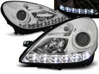 Scheinwerfer Paar FüR Mercedes SLK R171 Ab 2004 Bis 2011 Daylight Led Chrom