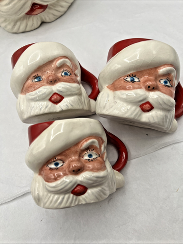 Vintage Jamar Mallory Santa Punch Bowl Ladle 9 Mug Set - Picture 15 of 24