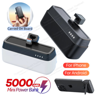 Portable Fast Charger 5000mAh Mini Power Bank External Battery For iPhone Type-C