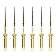 Vakker 21mm F1 V Taper Gold NiTi Rotary Engine Files, 6/Pk