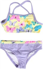 3T Toddler Girls Butterfly all Over 2-Piece Swim Suit Swimwear Beach Pool Lake