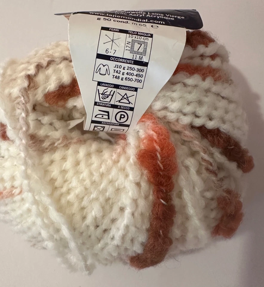 NEW 6 x skeins Mondial Yarn Sophia same dye lot - see descr. for details - Image 3 of 3