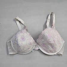Wonderbra Women Bra 36D White Floral Balconette Underwired READ