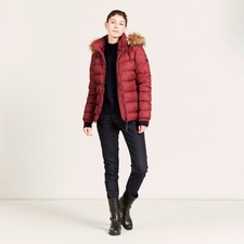 Aigle Rigdown Short Ladies Duck Down Fur Collar Jacket