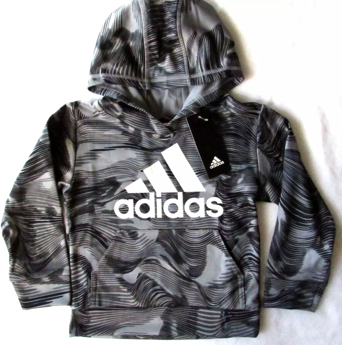 adidas Warp Black Camo Fleece Pullover Hoodie Toddler Boys size 3T | eBay