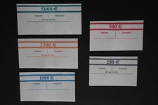 35 50-St&uuml;ck Banderolen f&uuml;r jeden Euro Geldschein 5-100 &euro;  Geldscheinbanderolen