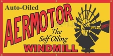 AERMOTOR WINDMILLS FARM RANCH GENERAL STORE OLD SIGN REMAKE BANNER SIZE OPTIONS