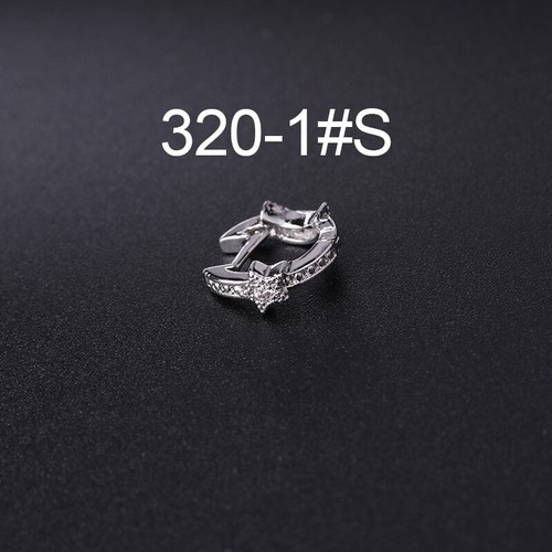 Clip Rings Earring Dangle Star Ear Hook Earrings Ear buckle Piercing Nail Zircon - Picture 5 of 25