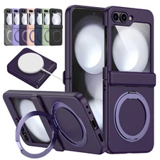 For Samsung Galaxy Z Flip 5 Mag Safe Ring Kickstand Case Hinge Protection