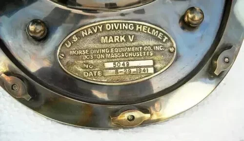 18IN Size Antique U.S Navy Brass Divers Diving Helmet Mark V Deep sea Scuba gift - Image 2 of 4