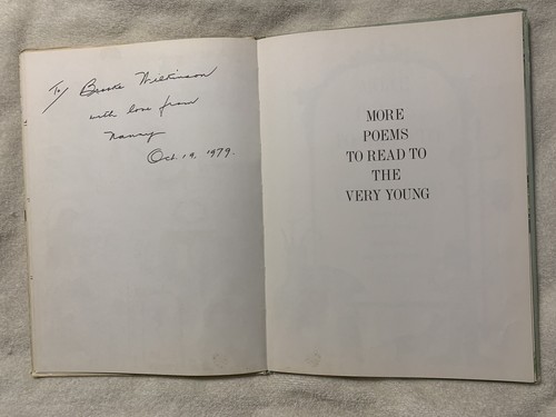 MORE POEMS TO READ TO THE VERY YOUNG Josette Frank, Dagman Wilson 1968 HARD - Imagen 5 de 12