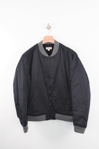 Wallace Barnes Navy Varsity Bomber Jacket Fleece Lined