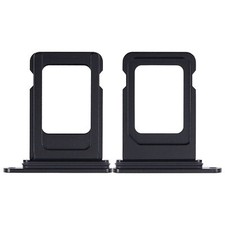 Replacement Single Sim Card Tray Compatible For iPhone 15 / 15 Plus Black 