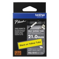 Brother HSE651E Brother Schrumpfschlauch Hse-651E HSE651E, 21 Mm Schwarz Auf Gel