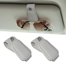 2 Packs Magnetic Sunglass Holder for Car Visor  Grey 
