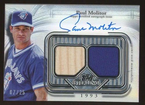 2025 Topps Sterling Paul Molitor Blue Jays HOF Game-Used Dual Patch AUTO 07/25