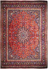 10x13 Pearl Orange Semi Antique Perrsian Mashaad Rug 74813