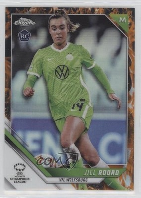 2021 Topps Chrome UEFA Women's Champions League 40/75 Jill Roord Rookie RC 7m3