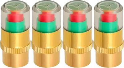 #ad 4 Pcs Car Auto Tire Pressure Monitor Valve Stem Caps Sensor Indicator Warn PSI $6.98