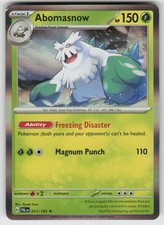 GGC - 13 Holo Abomasnow 011/193 Rare SV02: Paldea Evolved