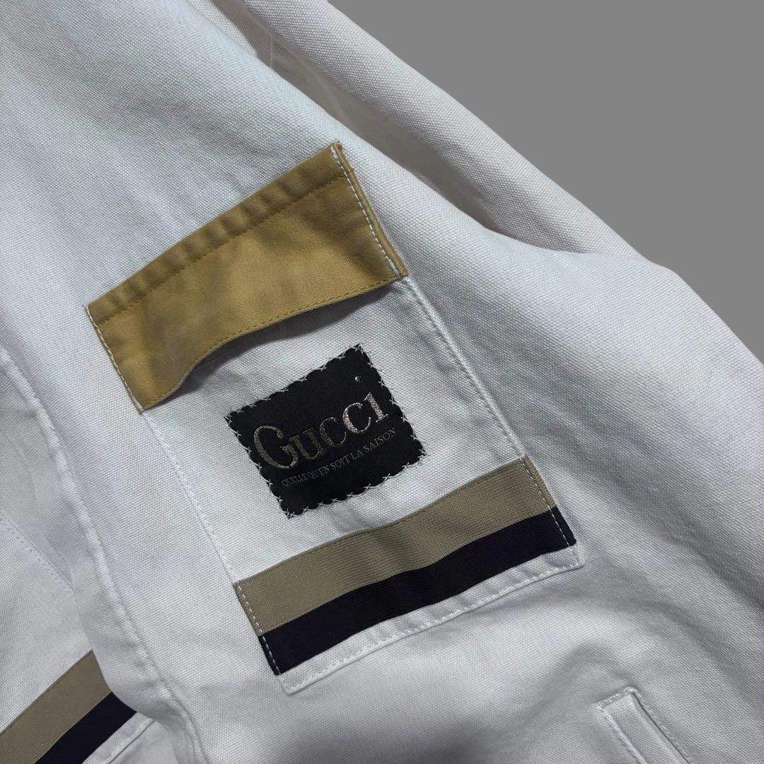 Gucci Giacca Oversize Primavera Estate 2020 Beige XL Usata Ottima