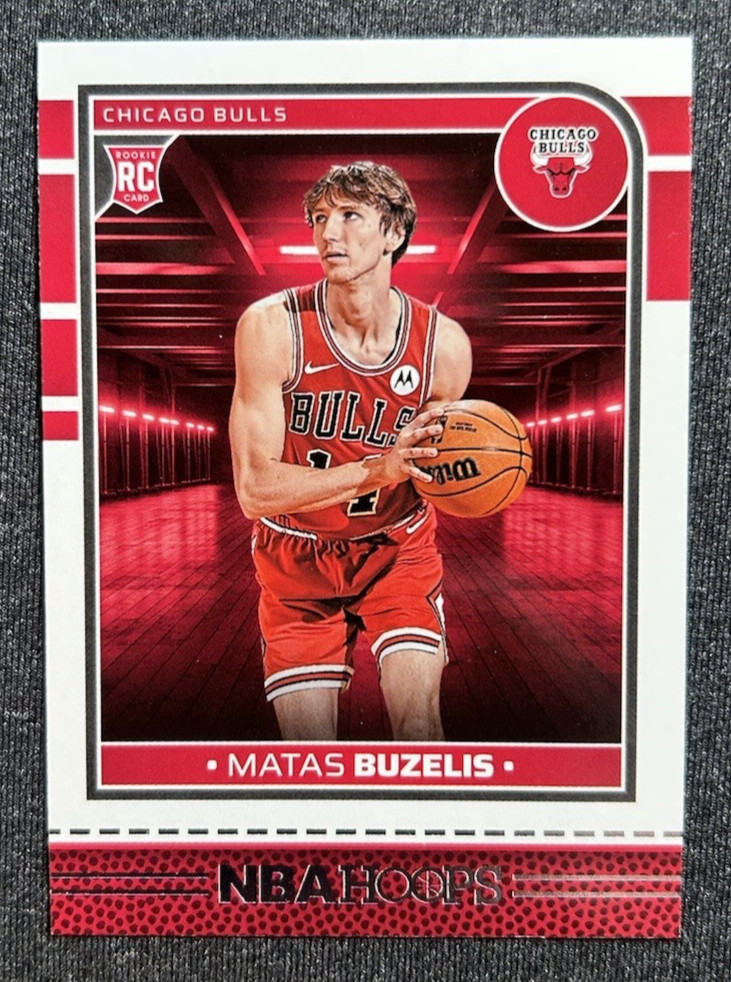 2024-25 Panini NBA Hoops Base RC Rookie Matas Buzelis #241 Chicago Bulls