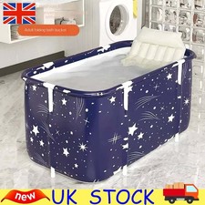 Folding Bathtub Portable Bath Tub Adults Kids Warm Home Spa Soaking Barrel PVC