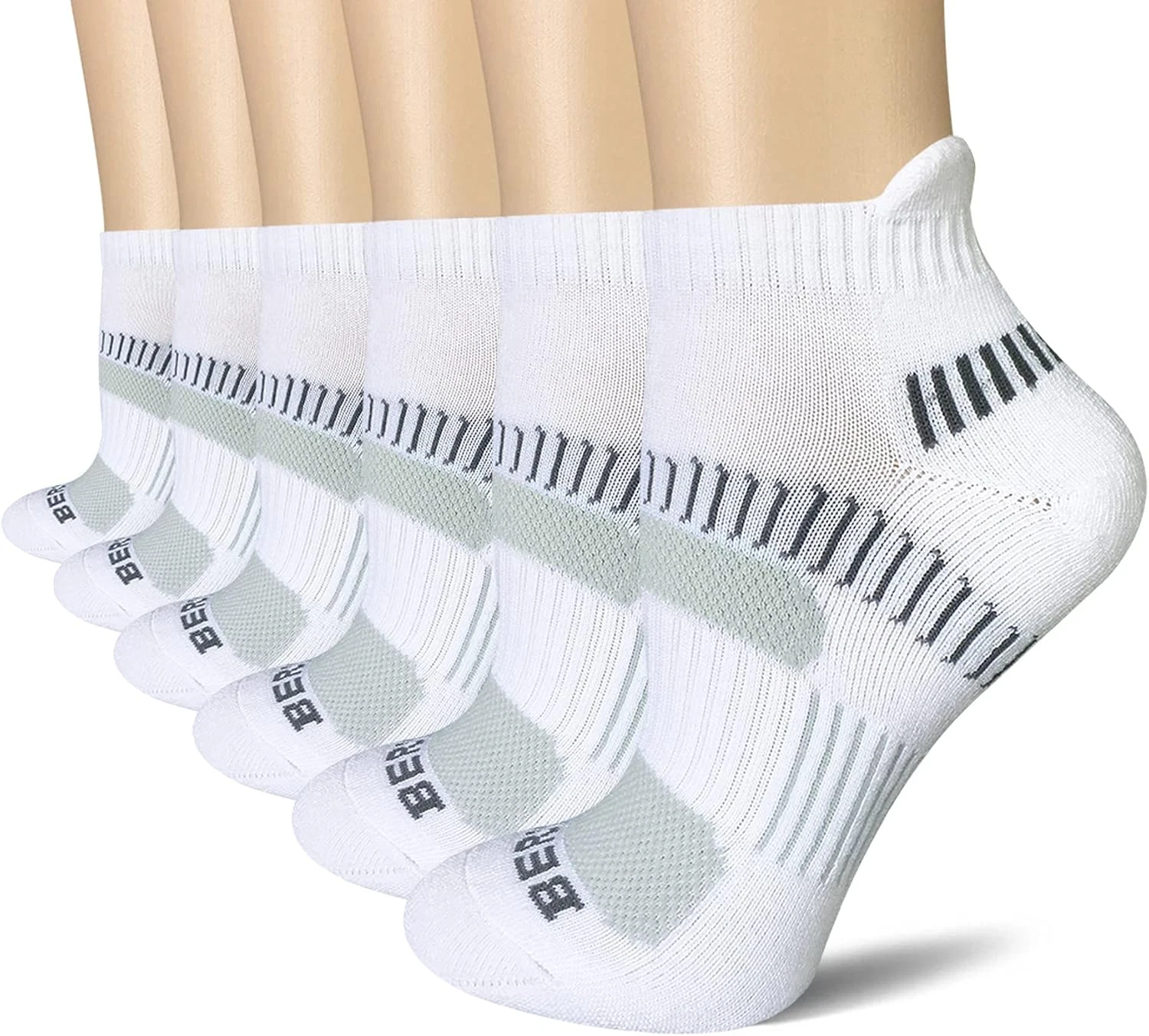 Women'S Athletic Running Cushioned Ankle Socks (6 Pairs)