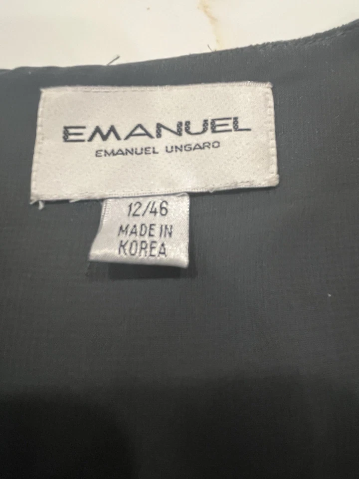 Винтажное зеленое платье Emanuel Ungaro — размер 12/46 с длинным рукавом - Изображение 2 из 4