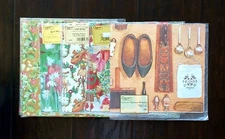 BULK SEALED Gift Wrap CASPARI & CP 2-Sheet Packs 17 SHEETS! Christmas Holiday