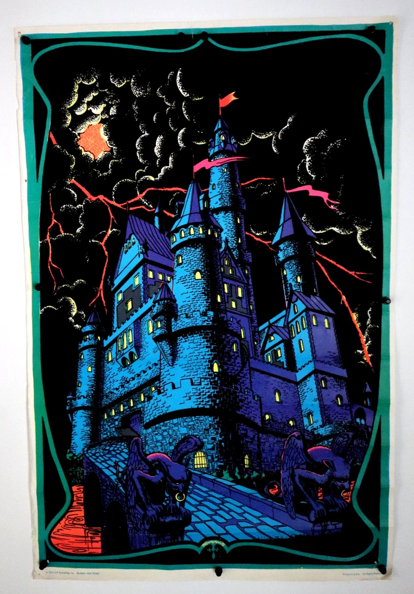 Castle Blacklight Poster for sale | eBay