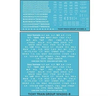 Tichy Trains 101436N N Scale Railroad Decal Set -- 50+ Roadnames for Flatcars