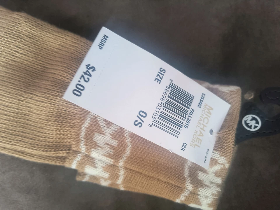 Guantes de punto Michael Kors MK camel NUEVO Foto 2 de 2