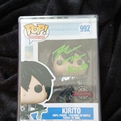 Funko Pop Animation Sword Art Online Kirito #992 Autographed