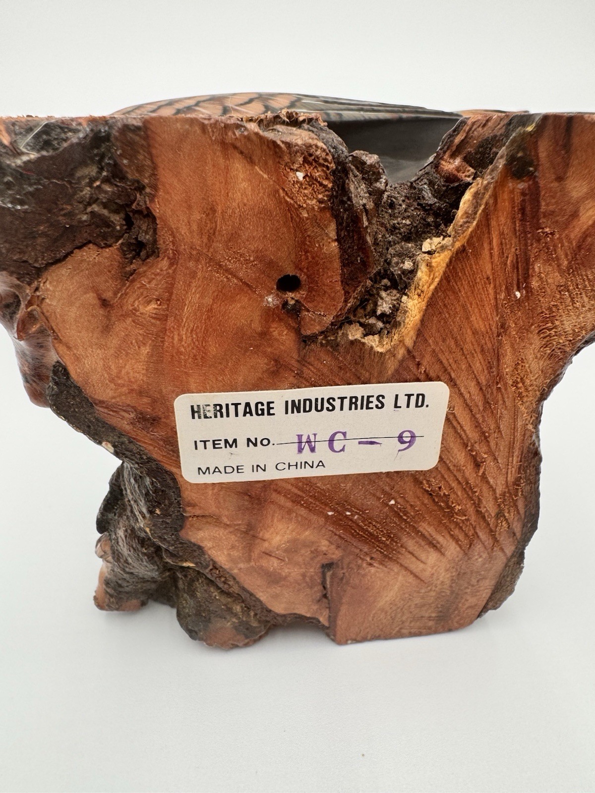 Pheasant Wooden Hand Painted Heritage Industries Stamped Item No WC-9