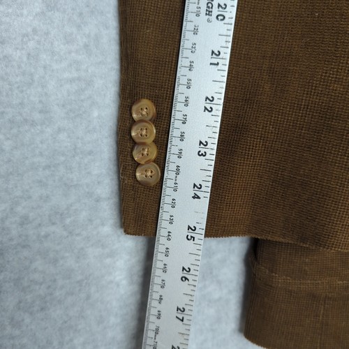 Kroon Herren Cord Blazer 42R Braun Sport Mantel Jacke Gekerbtes Revers Oliv Besatz - Bild 6 von 10