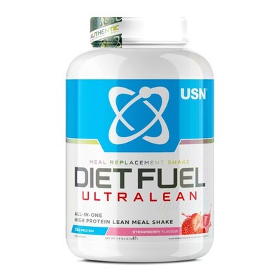 USN Diet Fuel Ultralean Mahlzeitenersatz Shake | 2 kg (1er Pack), Erdbeere 