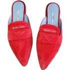 PRADA Red Pointed Slides 39 — photo 1