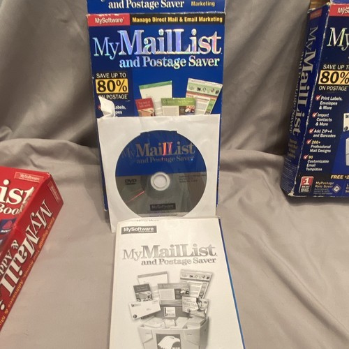 MySoftware MyMailList & Postage Saver CD Mailing List Mgmt Windows 2000 ...