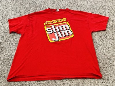 T Shirt - ''Snap Into a Slim Jim'' Adult 2XL Red T Shirt   OHHH YEAH 