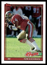 1991 Topps Tom Rathman San Francisco 49ers #69