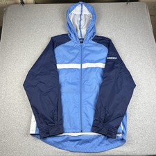 Vintage 90s Nike Windbreaker Jacket Mens XL Full Zip Blue Color Block Hoodie