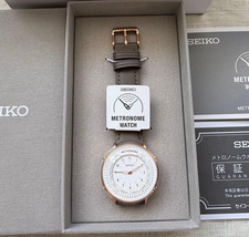 SEIKO Metronome Watch Elegant Series SMW002APG White  Gray New with box, manual