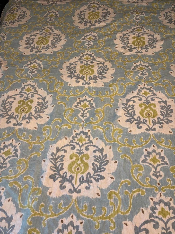 Capa de edredom Pottery Barn Joyce Ikat completa queen mistura de linho de algodão boho - Imagem 2 de 4