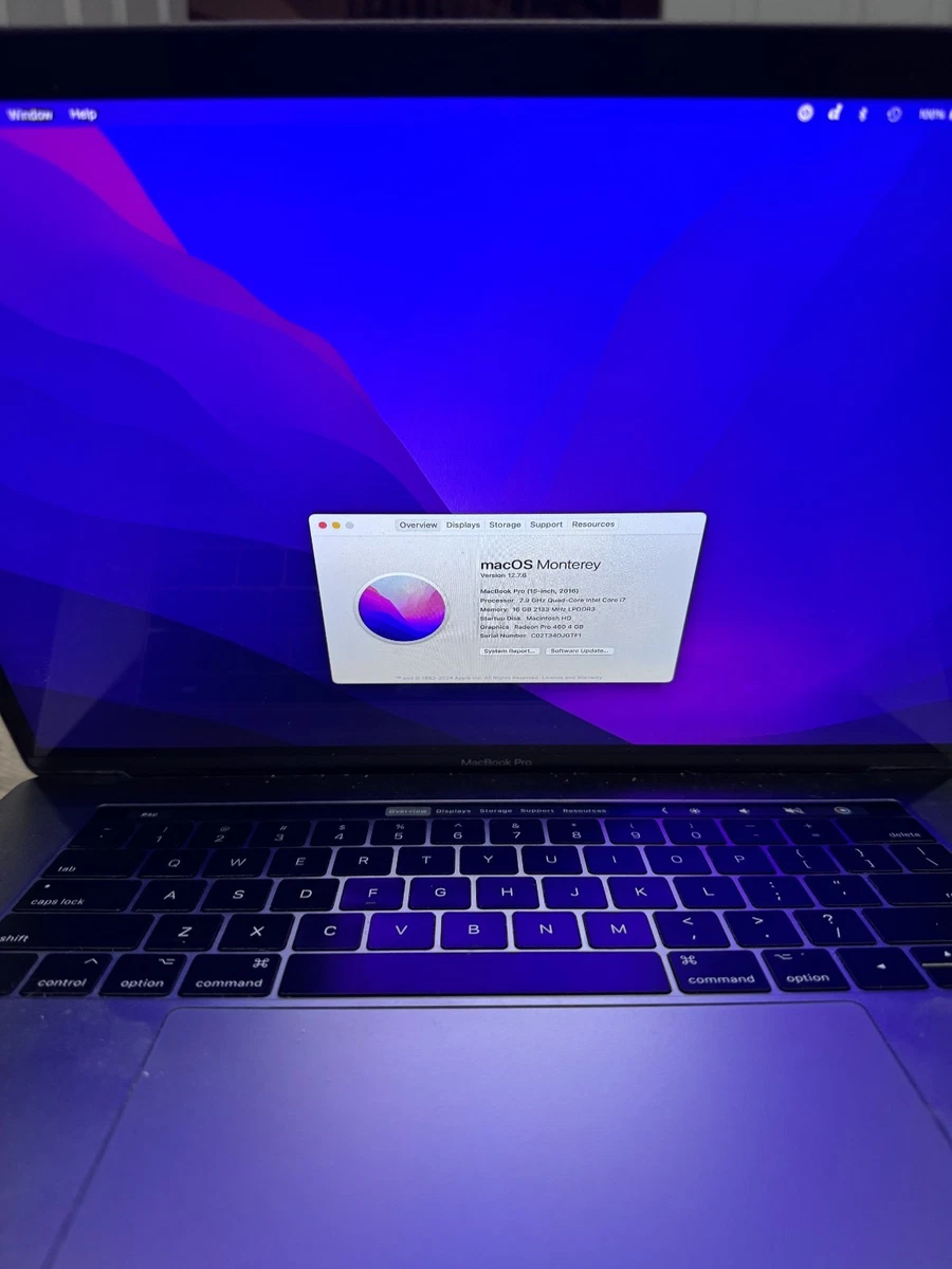 Apple MacBook Pro Intel Core i7 7th Gen. 1TB Hard Drive Laptops