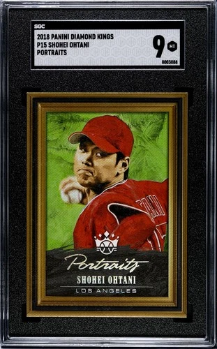 2018 Panini Diamond Kings #P15 Shohei Ohtani Portraits SGC 9 Mint Rookie Card