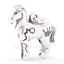 thumbnail 3 - 3D PAINTED HORSE Native American Indian war Charm Pendant 925 STERLING SILVER