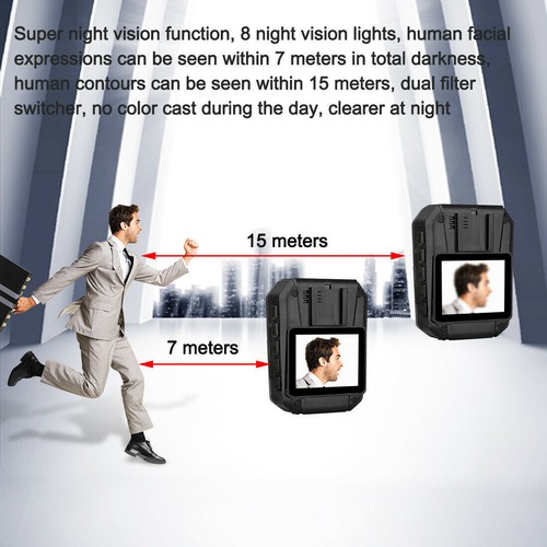 Retevis RT77B Body Camera na ciele Noszona kamera 1440P 4000mAh Kamera wideo FHD - Zdjęcie 6 z 9